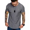 Camiseta Casual de Verão Moda Esportiva Corrida Masculina Jovem Algodão Bambu Gola Redonda Manga Curta Fina Tendência