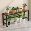 Novo Modelo 2025 Carrinho de Flores com Rodas para Sala de Estar, Suporte de Chão, Rack de Armazenamento Móvel para Varanda, Suporte de Vasos de Flores Escalonado Multicamadas