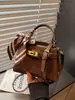 Bolso Pequeño Mate Vintage para Mujer Modelo Nuevo 2026, Bolso de Hombro Cruzado, Bolso Cubo Súper Elegante Más Vendido