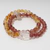 [Jardín Secreto del Zorro] Pulsera de Cristal de Fresa Natural para Mujer Cristal Torre Amarilla Blanqueadora Pulsera de Moda Estilo Caliente de Transmisión en Vivo