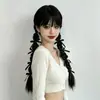 Categoria 2 Influenciador de E-commerce Peruca de Menina Popular Tranças Rabo de Cavalo Realista Estilo Chinês Doce Cool Boxe Duas Tranças Longas em Estoque