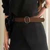 Cinto Retro de Camurça para Mulheres, Saia com Design Exclusivo, Cinto para Jeans, Acessórios, Cinto Casual de Alta Qualidade e Versátil