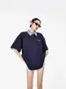 Camiseta de Manga Corta Estilo Americano con Bordado para Hombre y Mujer, Nueva Moda de Verano, Top Casual Holgado de Retazos de Moda, Tendencia de Instagram