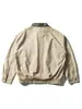 Chaqueta de Trabajo Retro Americana Nanxia con Bordado Desgastado, Nueva Primavera y Otoño Holgada Casual Bloque de Color Solapa Abrigo