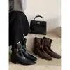 Primer Encuentro Temporada 2026 Nuevo Estilo Británico Retro Tacón Grueso de Moda Botas tipo Martin Moda Otoño e Invierno Botas Cortas para Mujer