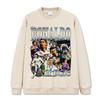 Sudadera con capucha y cuello redondo de algodón grueso con estampado vintage C Luo de fútbol transfronterizo estadounidense
