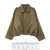 Chaqueta Bomber de Moda Europea y Americana Primavera 2025 con Mangas Murciélago, Cierre de Cremallera, Corte Holgado, Textura de Gamuza, Top Casual para Mujer