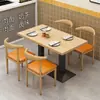 Juego de Mesa y Sillas Comerciales para Tiendas de Té de Leche, Hamburgueserías, Restaurantes de Comida Rápida, Fonderías, Tiendas de Pollo Frito, Restaurantes de BBQ, Pastelerías Combinaciones de Mesa y Silla
