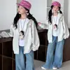 Abrigo de Otoño para Niñas 2026 Nueva Moda Chaqueta con Capucha Infantil para Niños Mayores, Chaqueta de Béisbol Casual para Primavera y Otoño Tendencia