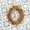 Estilo Europeo Estilo Victoriano Retro Resina Mini Ángel Ovalado Marco de Fotos Pequeño Marco para Colocar Joyas Aretes Collar