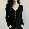 Toma real: Nueva ropa de otoño para mujer talla grande, simple y elegante, top cárdigan adelgazante con tejido de punto suave y acogedor