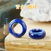 Acessórios de lápis-lazúli naturais com incrustação de ouro 18K, contas espaçadoras em formato de pêssego, acessórios para joias DIY feitos à mão, contas soltas, acessórios para atacado