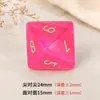 Fornecimento Transfronteiriço Jogo de Mesa D&D Conjunto de Sete Peças de Dados Poliedros de Ágata Rosa Natural Jogo de Constelação Z01