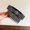 Pente de Penteado com Laço de Strass de Luxo Leve Moda Celebridade da Internet Domador de Fios Soltos Pente para Coque Traseiro Presilha de Cabelo