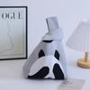 Design de nicho panda gigante bolsa de tricô bolsa de mão pai-filho bolsa colete bolsa colete bolsa de mão tecida feminina atacado