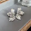 Aretes de Borla de Perla Aguja de Plata Vintage Estilo Francés, Aretes de Tuerca de Alta Gama de Lujo Ligero, Aretes de Personalidad Modernos y Versátiles para Mujer