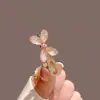 Pinza para el pelo de lazo de cristal súper de hada dulce para mujer con flequillo, accesorio para el pelo de pinza de pico de pato
