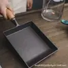 Frigideira Quadrada de Ferro Fundido Yuzi Japonesa Doméstica para Fritar Ovos Quadrada Sem Revestimento Antiaderente para Frigideira de Ovos