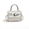 Bolso Casual para Mujer 2025 Nuevo Bolso de Mano con Cinturón Retro Europeo y Americano Bolso Cuadrado Pequeño Bolso Bandolera Mini de Cuero Aceitoso de Alta Gama para Mujer