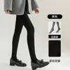 Leggings de cachemira grises para mujer, otoño e invierno, forrados de felpa, engrosados, pantimedias de compresión adelgazantes, pantalones integrados cálidos, pantalones de algodón de otoño e invierno