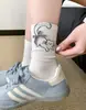 Calcetines de Accesorios de Dibujos Animados Lindos para Mujer Primavera y Verano Lazo Tridimensional Calcetines de Algodón Sin Costuras Ins Estilo Universitario Japonés Calcetines de Media Caña