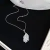 Amor de Verano Flor de Piedra Preciosa Gentil Lazo Perla Collar Exquisita Cadena para Clavícula Lujo Ligero Collar de Gama Alta