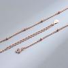 Collar de cadena lisa de plata esterlina S925 para clavícula para mujer, colgante sin oro amarillo fino, cadena universal retráctil, cadena desnuda, accesorios de plata