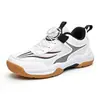 Tênis de Tênis para Crianças Sapatos de Badminton Calçados Esportivos com Velcro para Crianças Médias e Grandes Adolescentes Cano Baixo Tênis de Mesa Sapatos Infantis Transfronteiriços