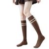Calcetines de media caña para mujer primavera y otoño calcetines apilados a rayas presión adelgazante tubo largo calcetines altos calcetines de media caña para estudiante que combinan con todo