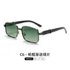 Nuevas Gafas de Sol Polarizadas de Montura Cuadrada Estilo Europeo y Americano para Mujer, Gafas de Sol Elegantes y de Moda para Hombre, Gafas de Metal de Alta Gama para Conducir