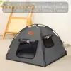 Ninho de Pet de Verão Tenda Semi-fechada Desmontável e Lavável Ninho de Gato Ninho de Cachorro Tapete de Pet Dobrável Respirável com Tapete de Verão