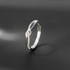 Anillo de Plata Pura Nalan 990 con Nudo Ajustable Diseño Fresco y Dulce Estilo Ins R02277