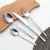 Cubertería de Acero Inoxidable Temu Transfronteriza Juego de Cuchara para Café, Cuchillo y Tenedor Pequeño con Forma de Cintura Vajilla Estilo Occidental Cuchillo y Tenedor Estilo Occidental