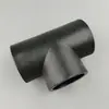PE32 Tres vías 90 grados Liansu Negro Moldeado por Inyección Tipo Socket Resistente a la Corrosión No Resistente a Altas Temperaturas PE Tres vías 110/63/