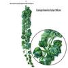 Simulação Planta Verde Rattan Verde Simulação Planta Cesta de Parede Pendurada Planta Falsa Rattan Videira Decoração de Teto