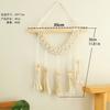 Tapiz de borlas de pared tejido a mano bohemio, sencillo, para el hogar, B&amp;B, dormitorio, sala de estar, colgante