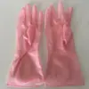 Guantes de Plástico de Goma Impermeables con Patrón Imprimible para Lavar Platos, Limpieza del Hogar, para Mujer