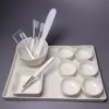 Porcelana Blanca Tazón Pequeño Tazón para Aceite Esencial Tazón para Mascarilla Compresa Húmeda Spa Cuidado de la Piel Salón de Belleza Producto Mezcla Platsito