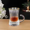 Comércio Exterior Estilo Turco Copo com Alça de Vidro Xícara para Chá Preto Xícara de Café Conjunto de Chá Kung Fu Xícara de Chá com Alça Taça de Vinho Alça Quebrada