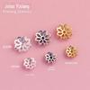 Acessórios Prata Yintai S925 Prata Lisa Retrô Flor Flor Tori Chapéu Material para Miçangas DIY Acessórios para Pulseira de Cristal