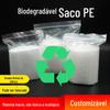 Saco Plástico Biodegradável Pe Selado Saco de Embalagem Transparente Ecologicamente Correto Saco Ziplock Saco Pe Selado com Zíper Atacado Pontual