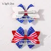 Amazon Conjunto de Presilhas de Cabelo com Laço para Crianças Dia da Independência Americana Conjunto de Acessórios de Cabelo Estrela e Listras Acessórios de Cabelo Fofos para Bebê