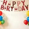 Banner navideño y de cumpleaños transfronterizo con exquisitos elementos de lazo, diseño con letras, adornos colgantes en espiral y decoraciones para toppers de pastel