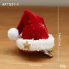Diadema Navideña Pinza para el Pelo con Lazo Pinza para Sombrero Malla Roja Astas Pinza Pequeña Accesorios para el Cabello para Adultos y Niños
