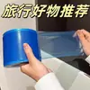 Cubierta de asiento de inodoro desechable, película aislante en rollos pequeños, conveniente para llevar en viajes al aire libre y en hoteles, tipo adhesivo