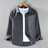Camisa de Trabajo de Manga Larga Estilo Americano Tallas Grandes Otoño Invierno Comercio Exterior Estilo Casual Tarjeta de Viaje Transfronteriza Cárdigan Venta al por Mayor Simple