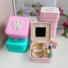 Caja de Joyería Estilo Europeo y Americano Letra Inglesa Portátil Viaje Joyería Collar Anillo Aretes Aretes Joyero Almacenamiento