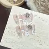 Dai Ruisen [Fragancia a Lino Ligero] Manicura Francesa Nude Suave con Zirconia Brillante Uñas Postizas Hechas a Mano