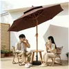Sombrilla de exterior, sombrilla de patio, sombrilla grande para el sol en exteriores, sombrilla plegable de poste central, parasol para mesa y silla de balcón, puesto exterior y decoración de boda
