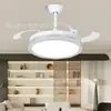 Nueva Luz de Ventilador Moderna para Sala de Estar Estilo Vintage Crema Protección Ocular Silenciosa Viento Fuerte Simple para Dormitorio Comedor Luz de Ventilador Eléctrico